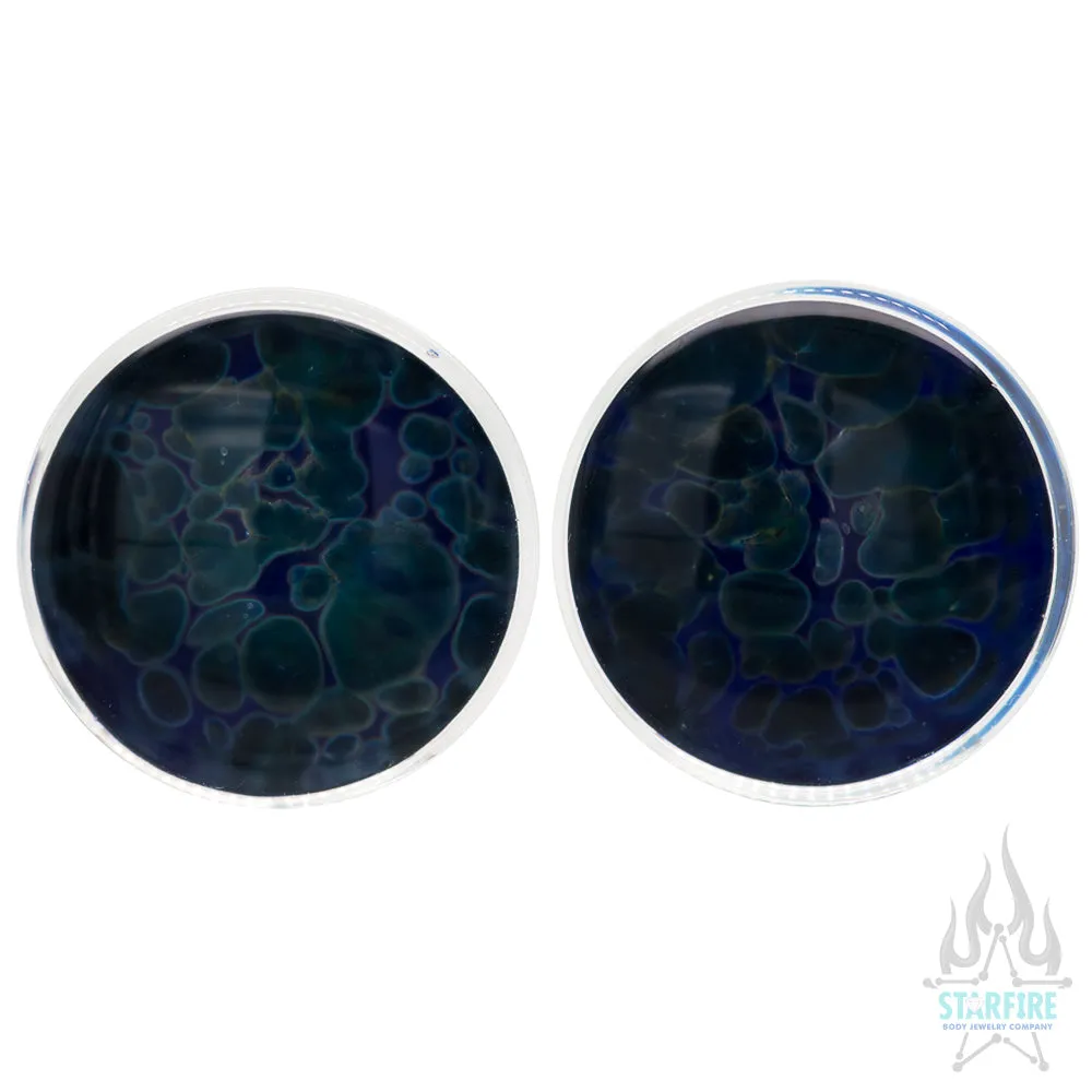 Zoa Glass Plugs - Blue Moon